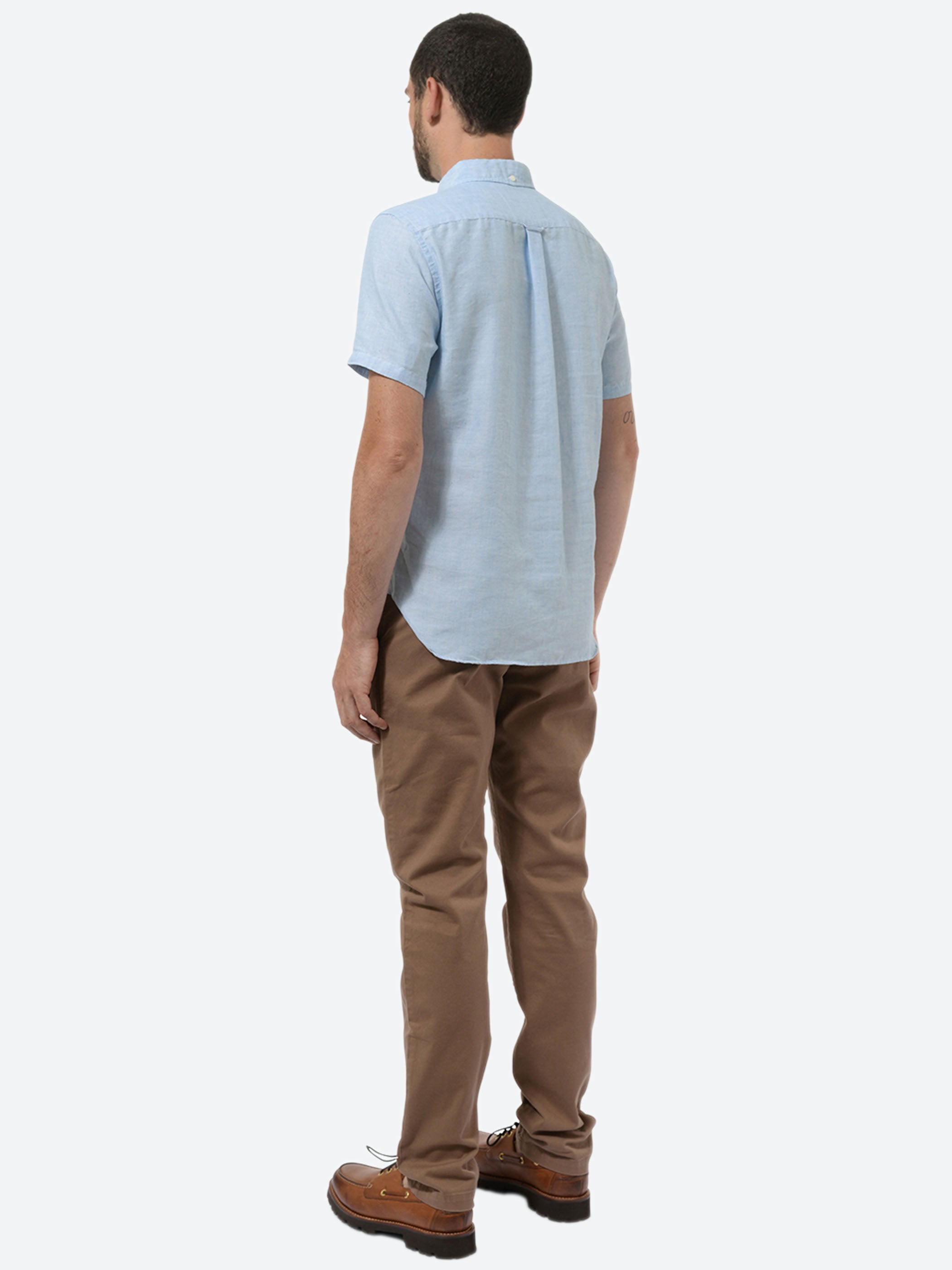 Linen Coolmax Button Down Short Sleeve Shirt