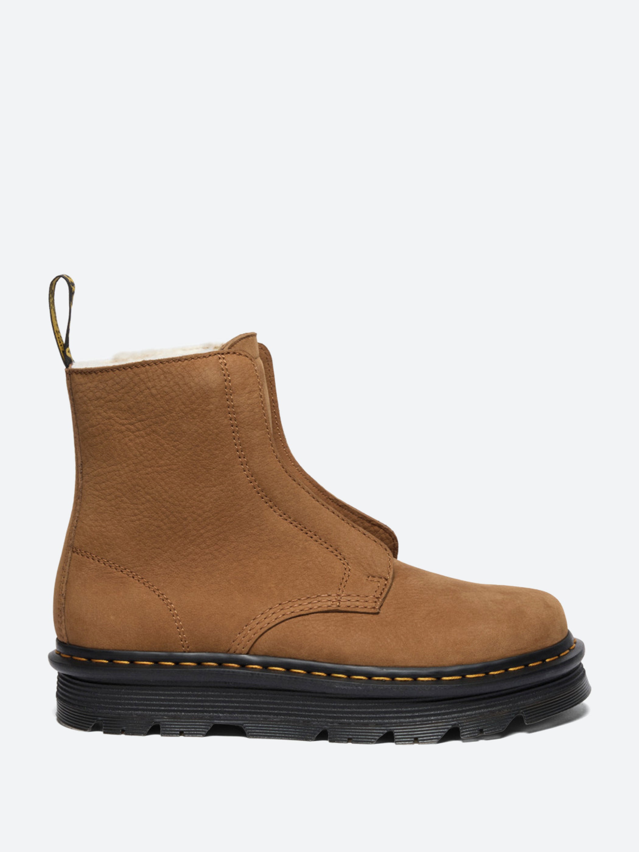 Dr. Martens - Zebzag Laceless in Brown Nubuck – gravitypope