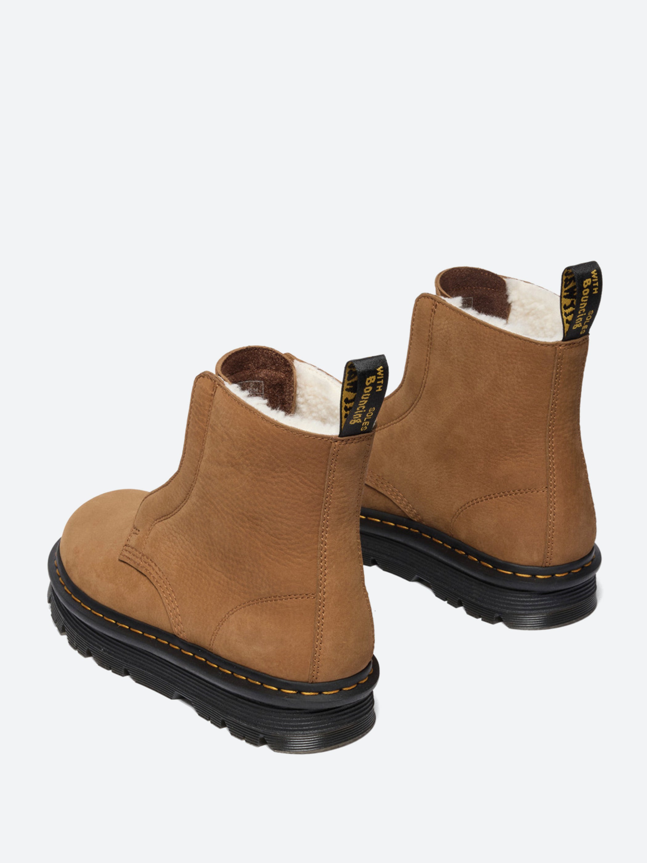 Dr. Martens - Zebzag Laceless in Brown Nubuck – gravitypope