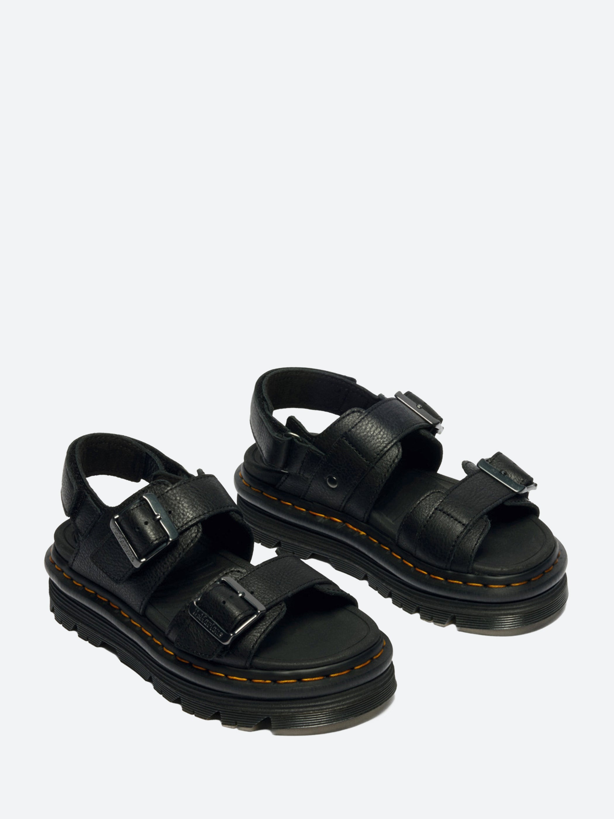 Dr. Martens - Zebzag Sandal in Black Pisa Virginia Leather