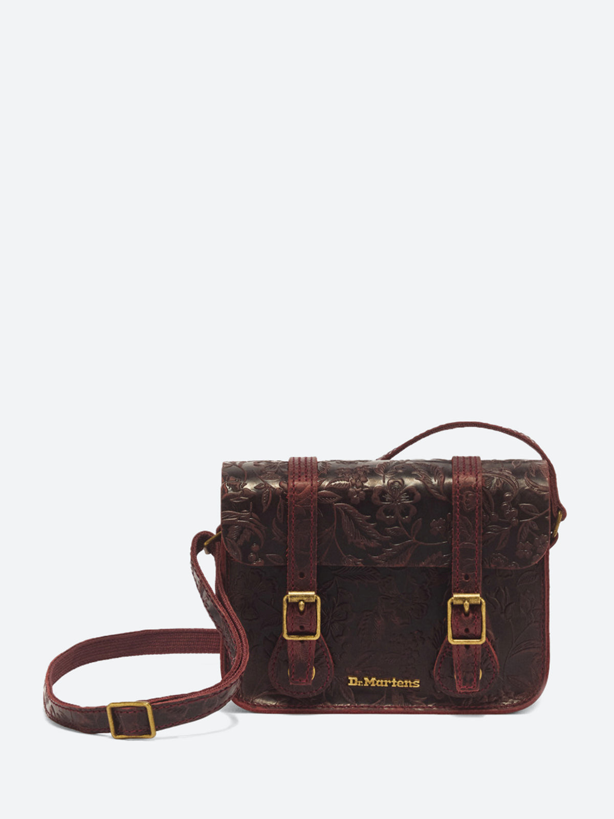 7" Floral Emboss Satchel