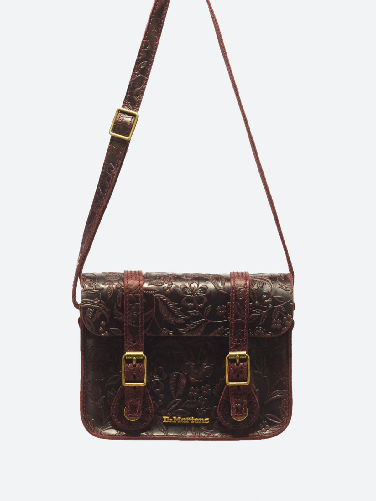 7" Floral Emboss Satchel