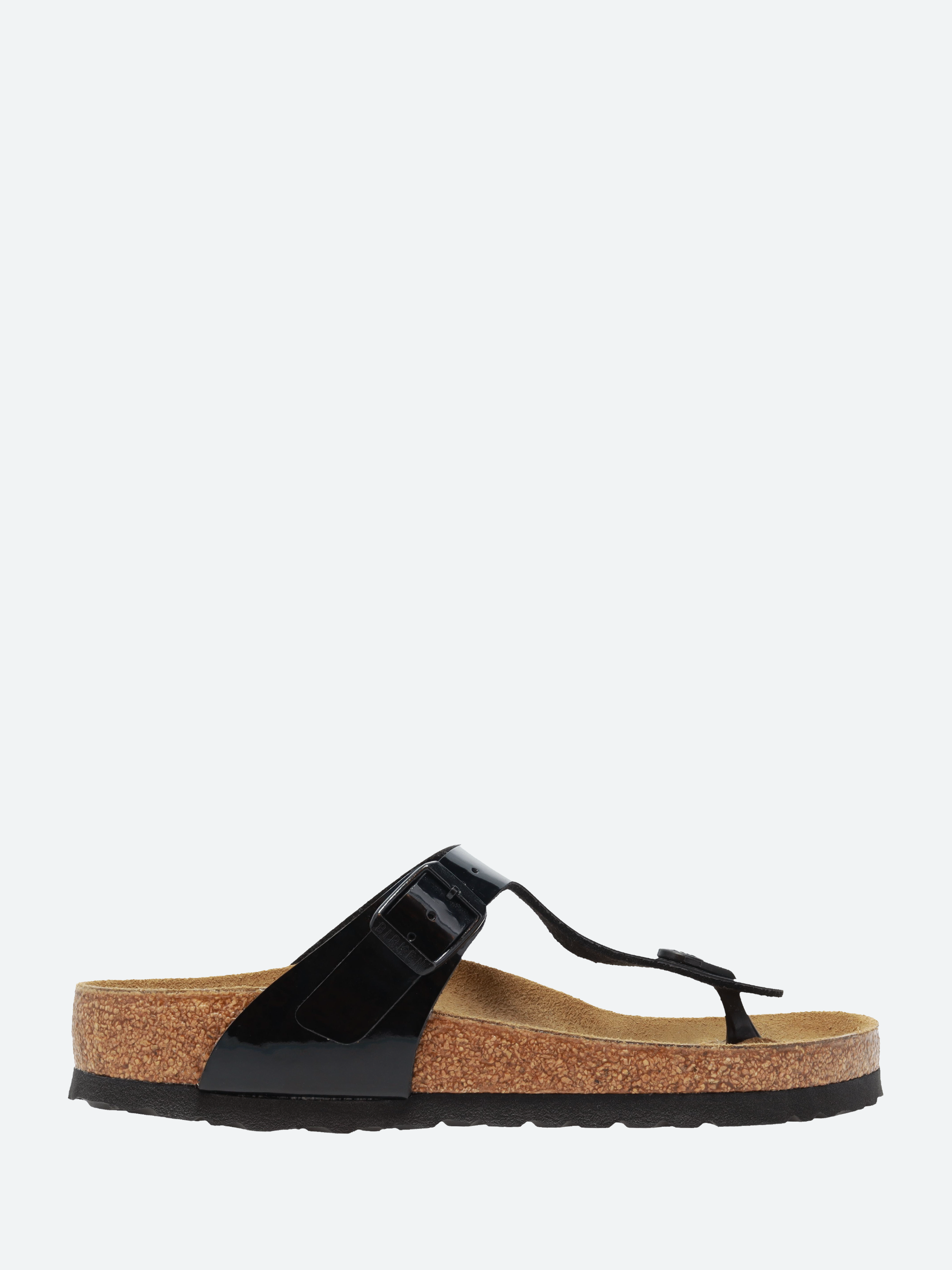 Birkenstock Gizeh Patent Birko Flor in Black Patent gravitypope