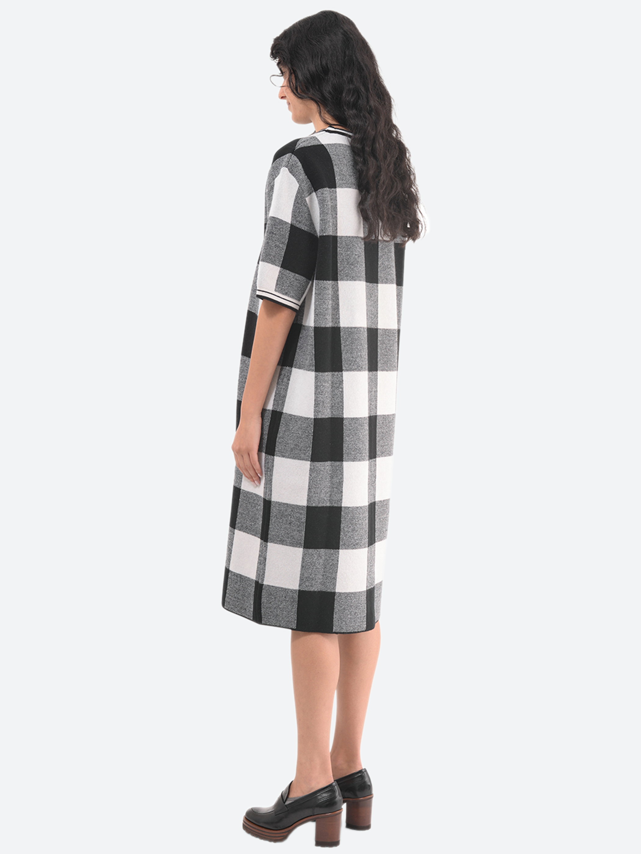 Wool Knit Short-Sleeved Dress