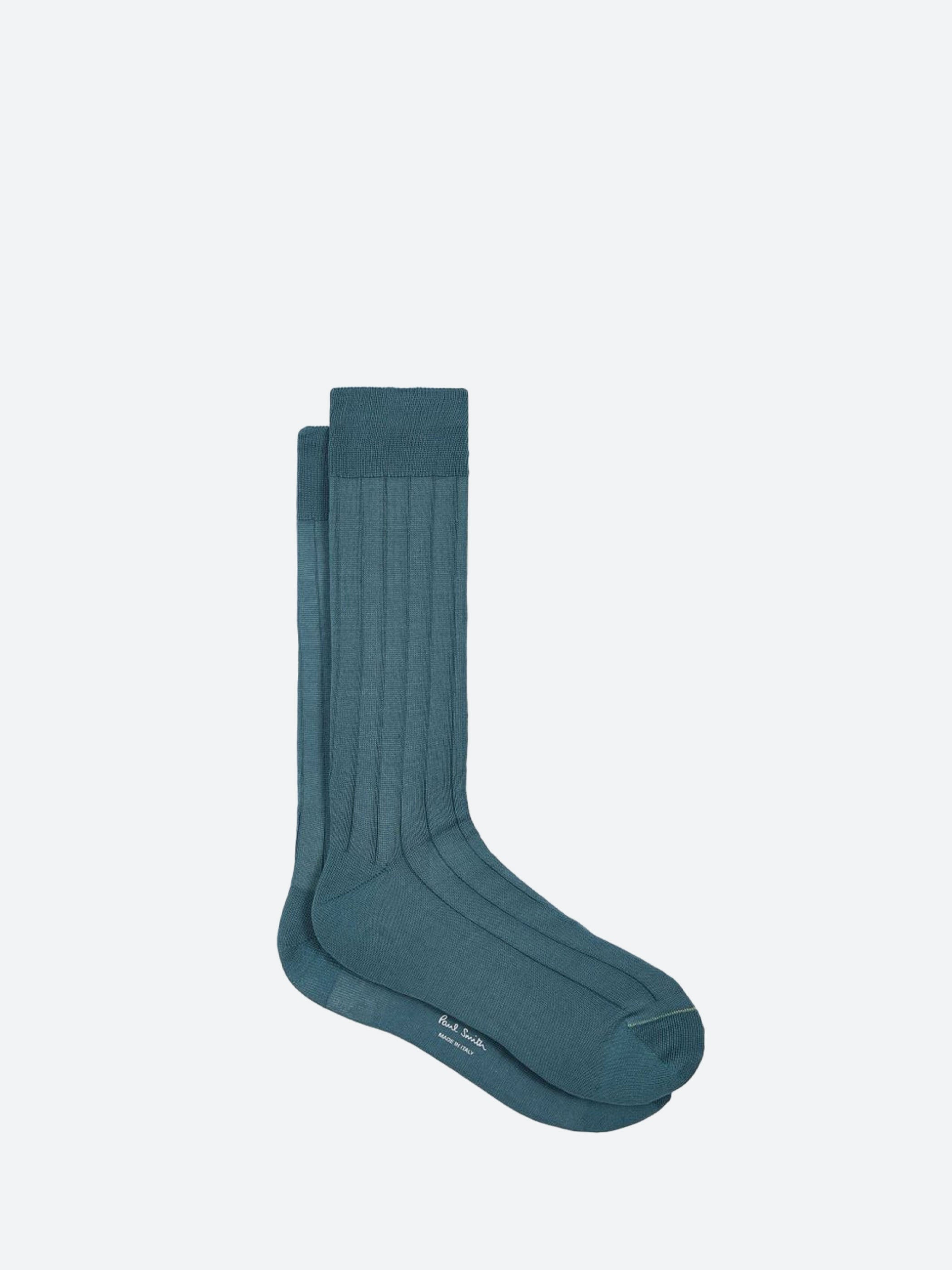 Mercerised Cotton-Blend Ribbed Socks