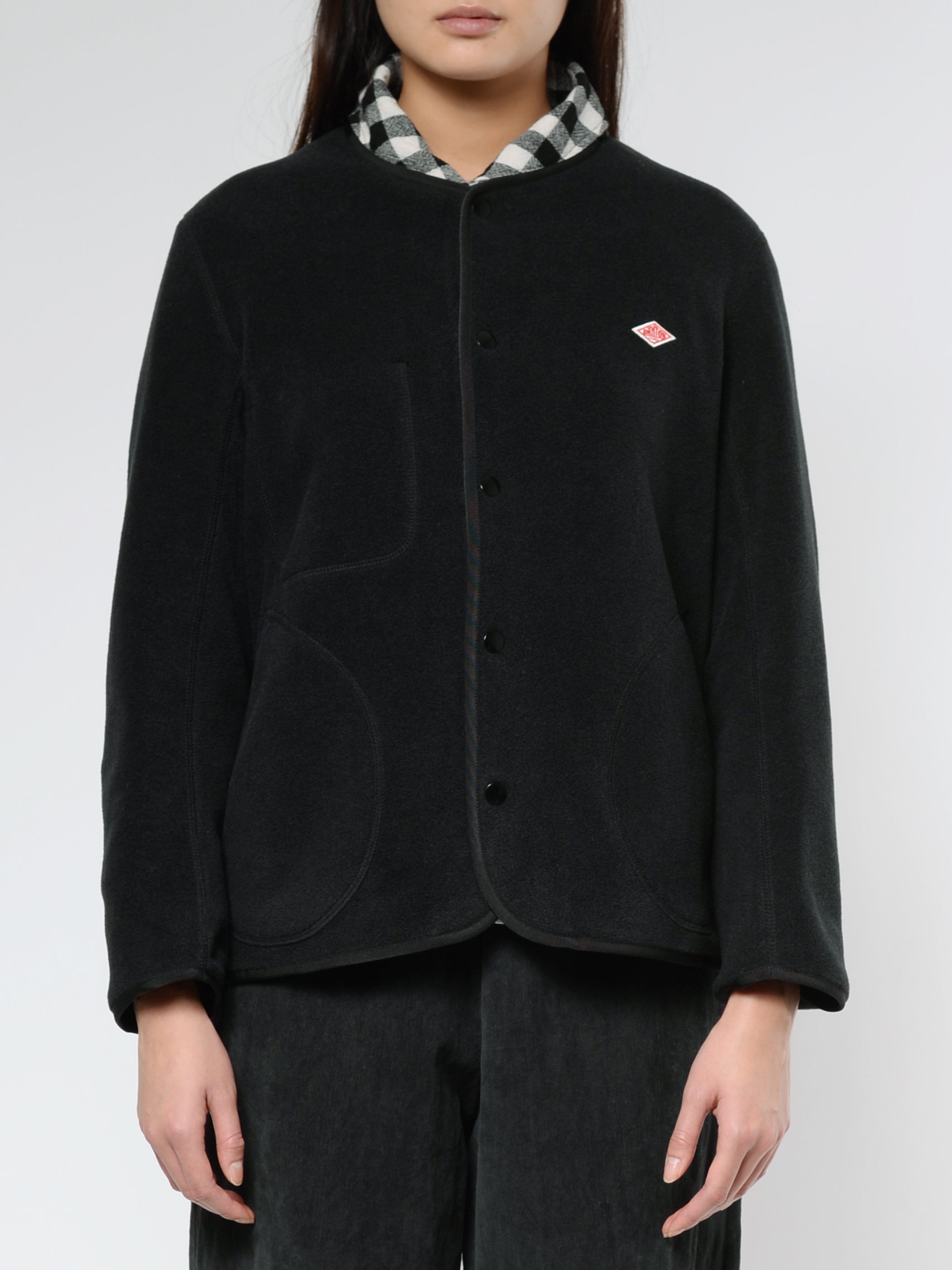 Women's Collarless Fleece Jacket