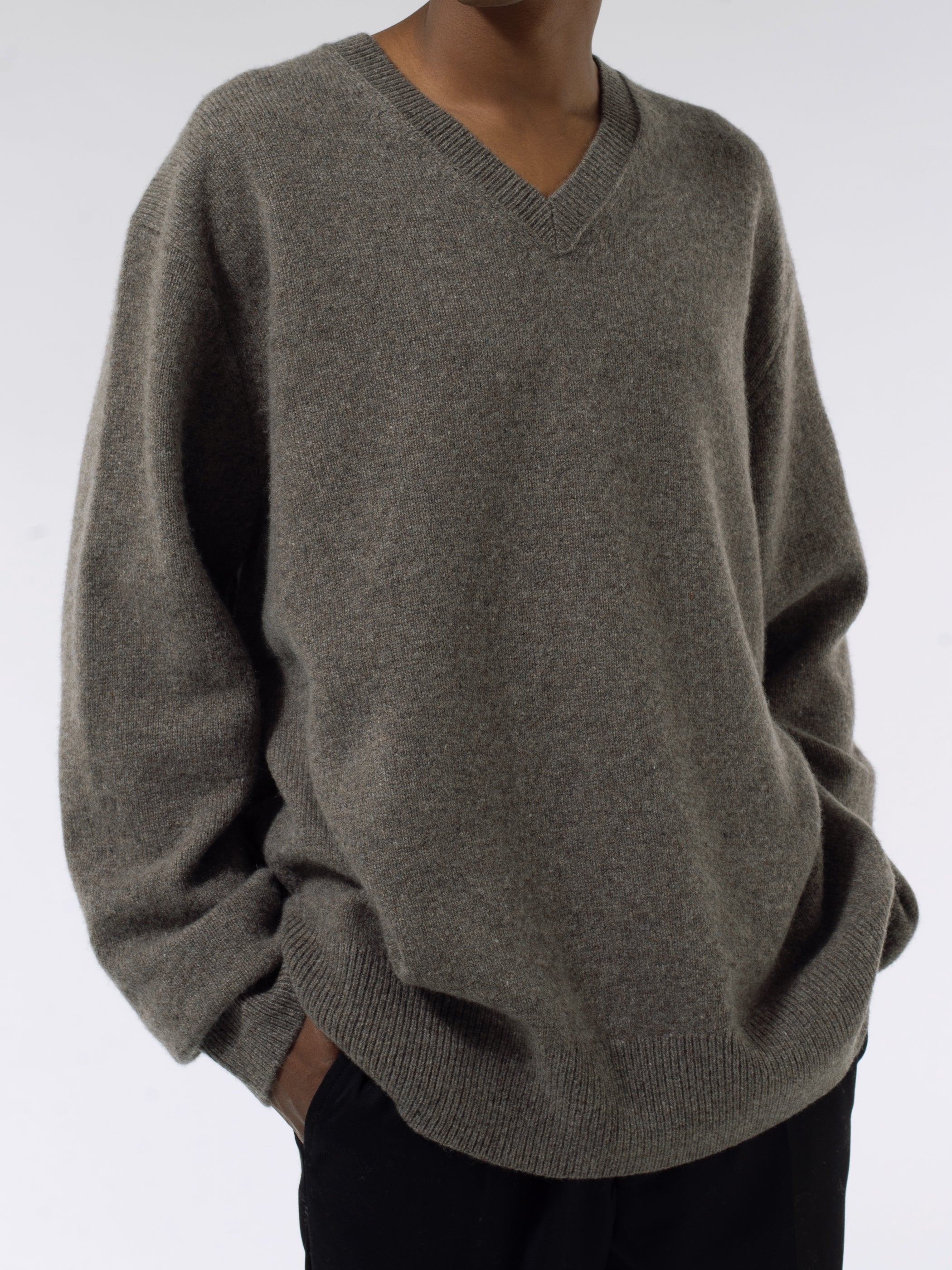 V-Neck Wool Cashmere Jumper