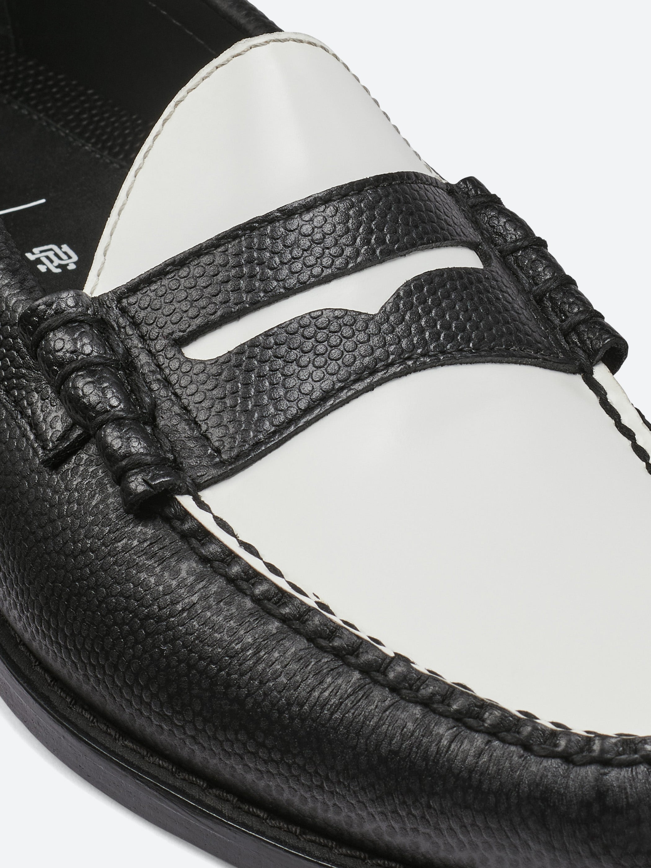 G.H. Bass x Reigning Champ - Larson Weejun in Black and White