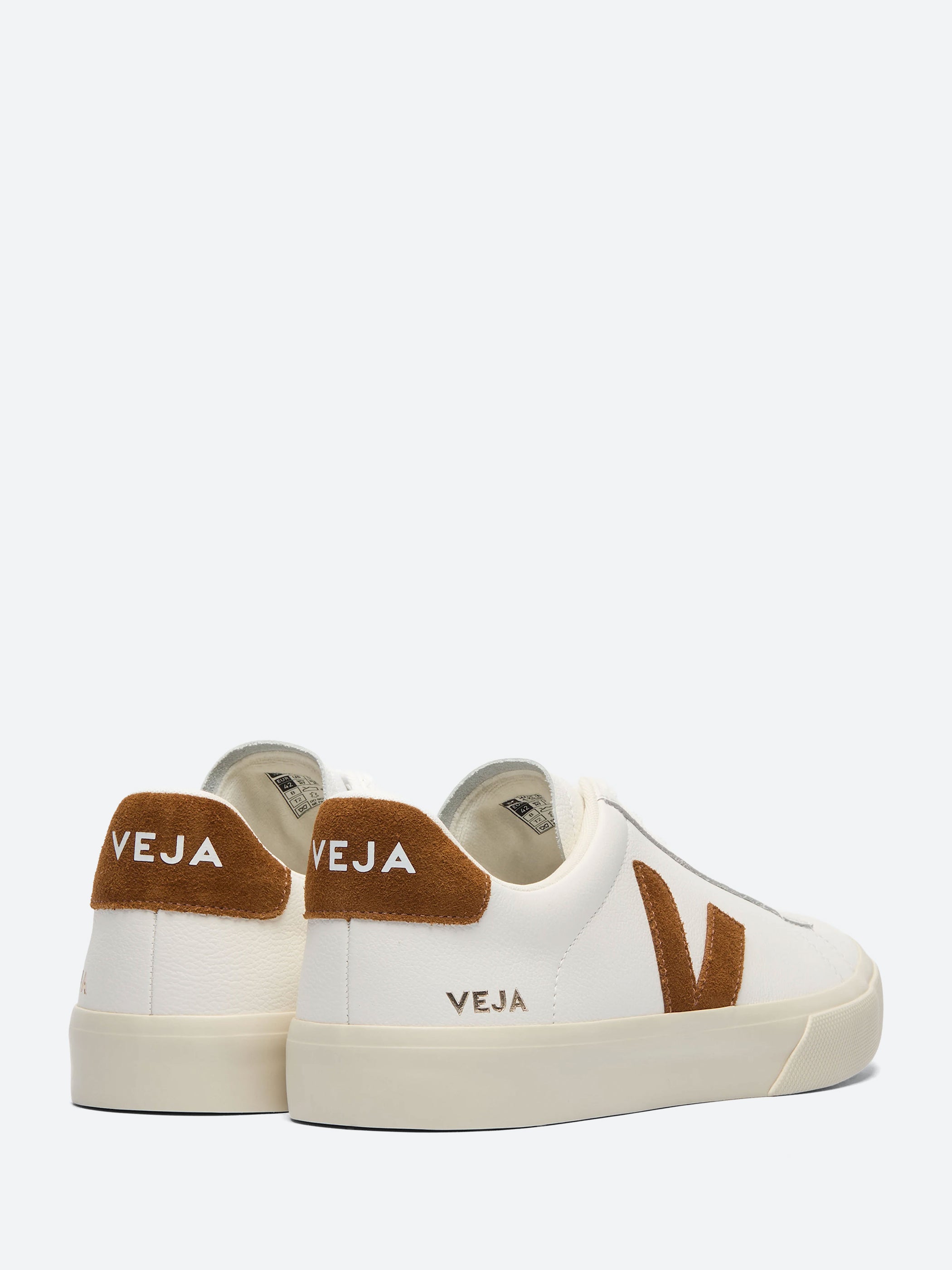 Veja - Campo Leather in White and Cognac – gravitypope