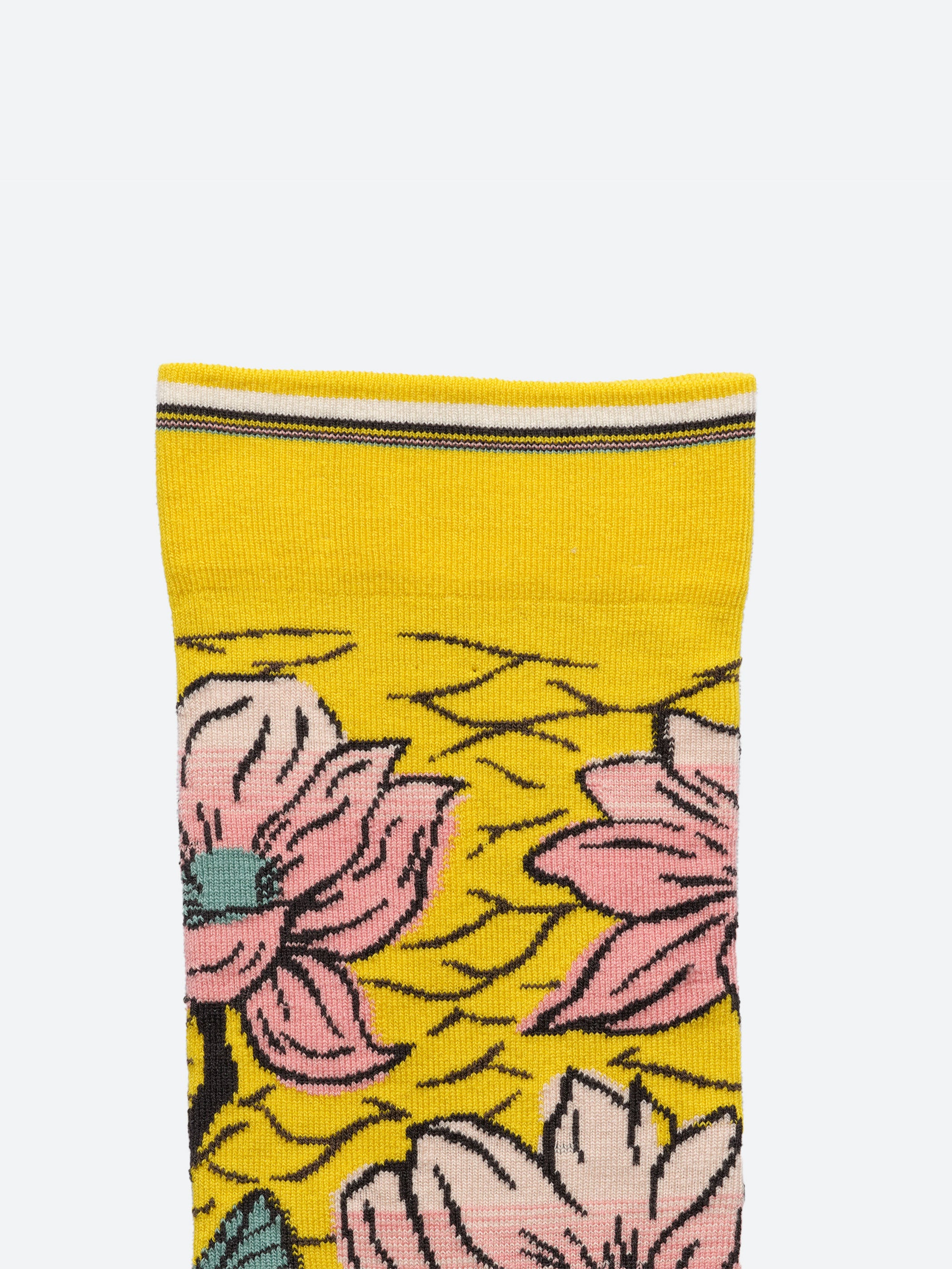 Flower Print Sock