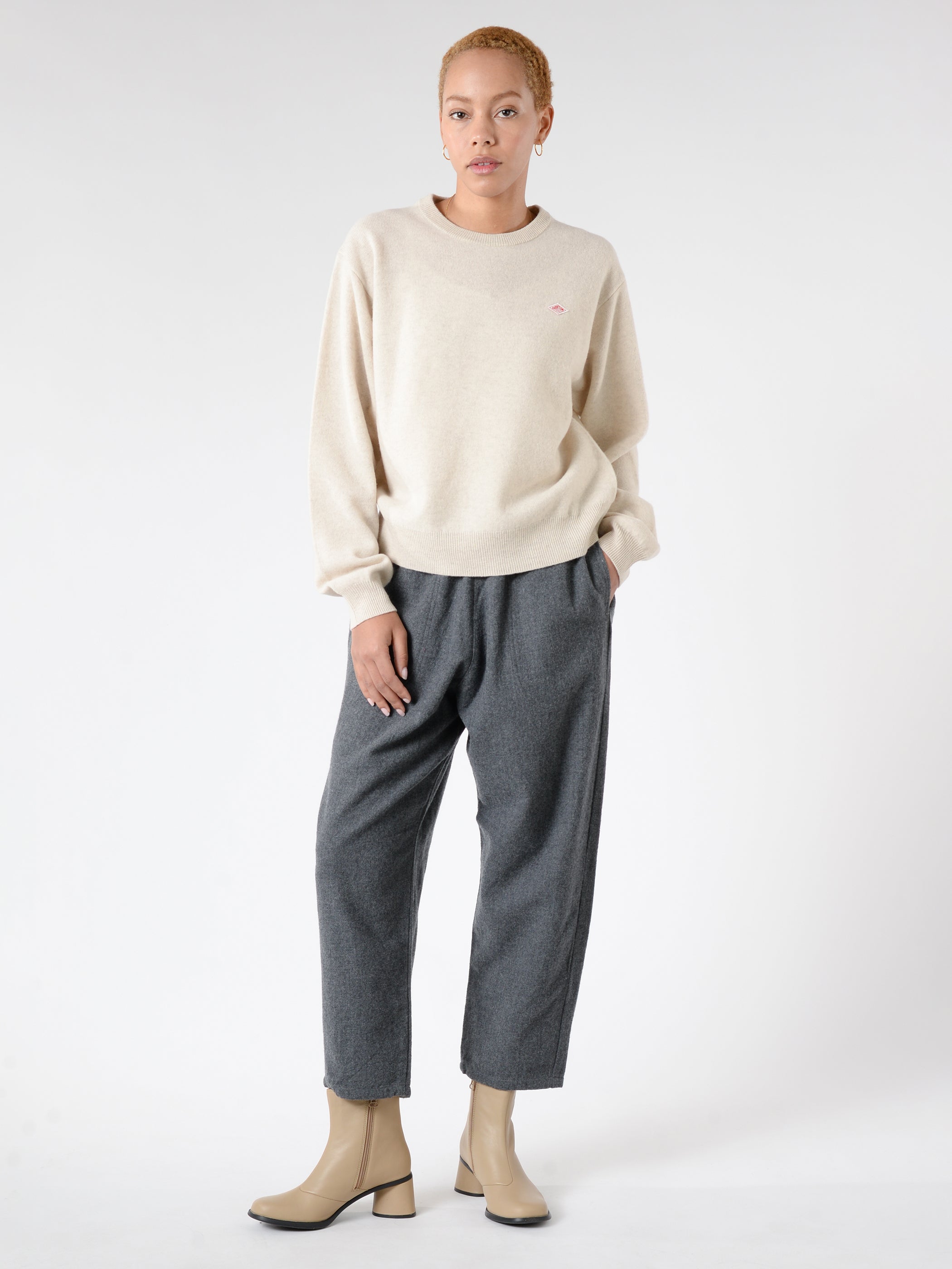 Women's Lambswool Crew Neck Knit Pullover