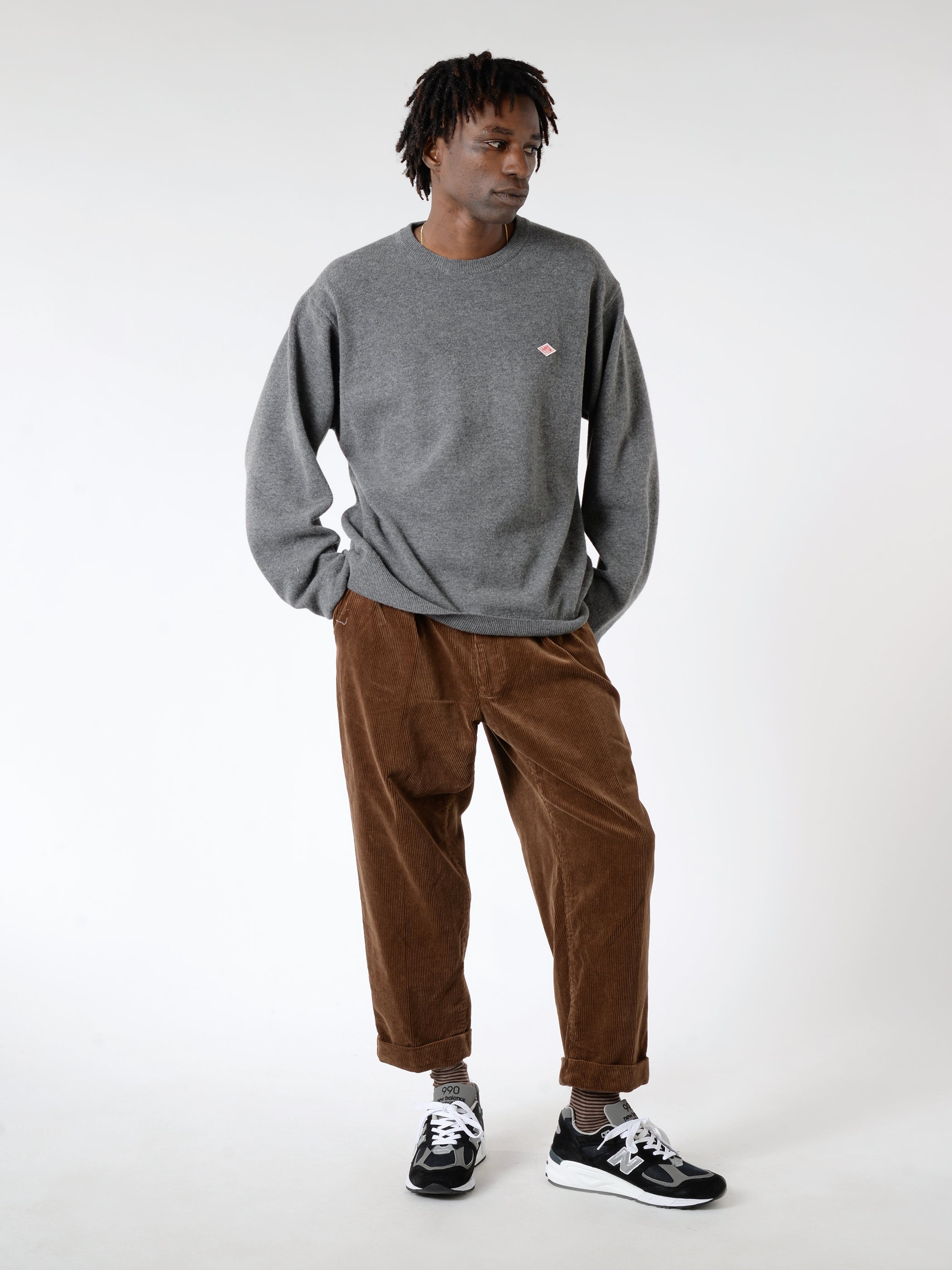 Lambswool Crew Neck Knit Pullover