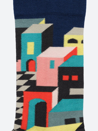 Bonne Maison Dark Blue Decor Sock