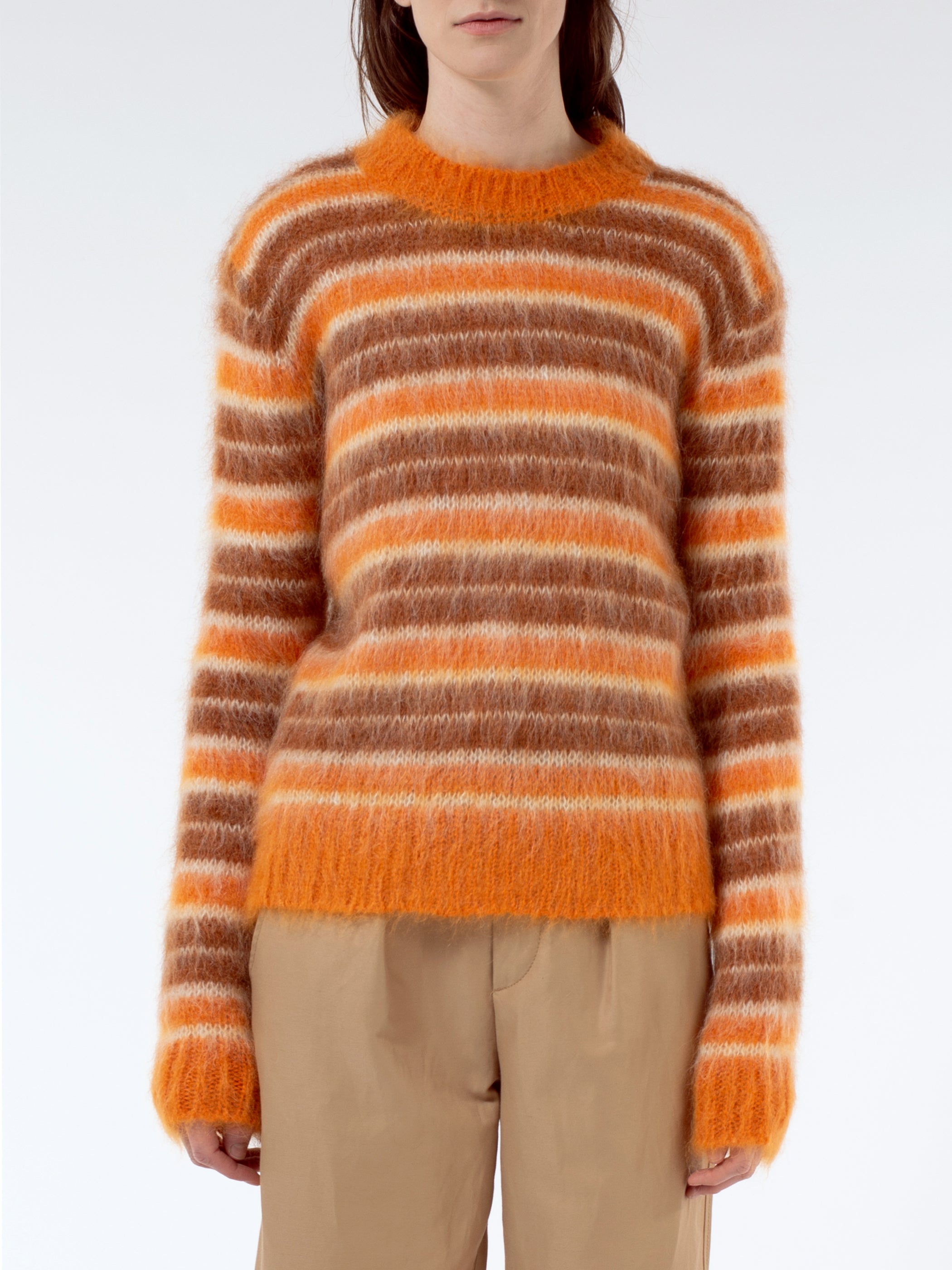 Striped Mohair And Wool Sweater