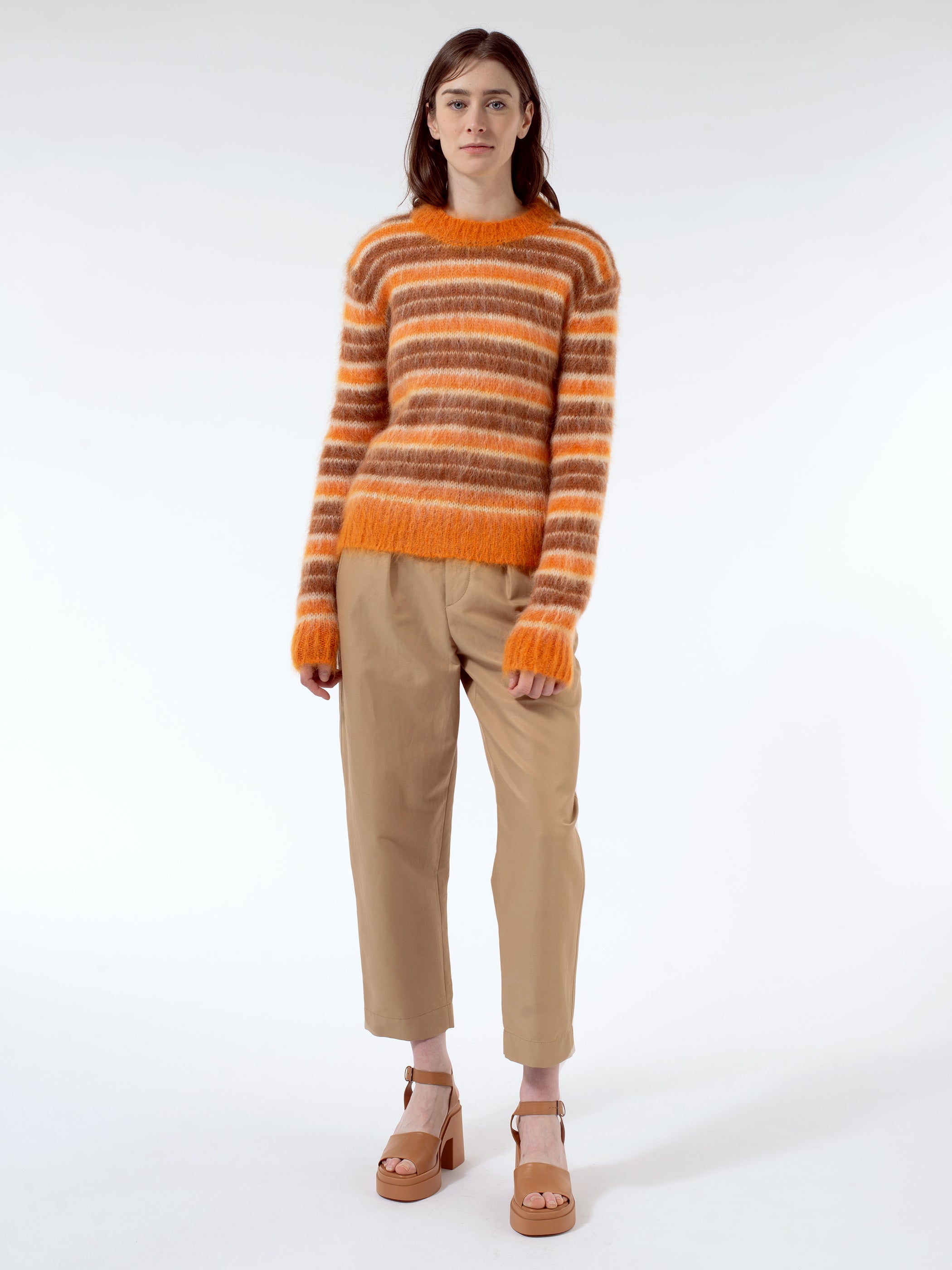 Striped Mohair And Wool Sweater