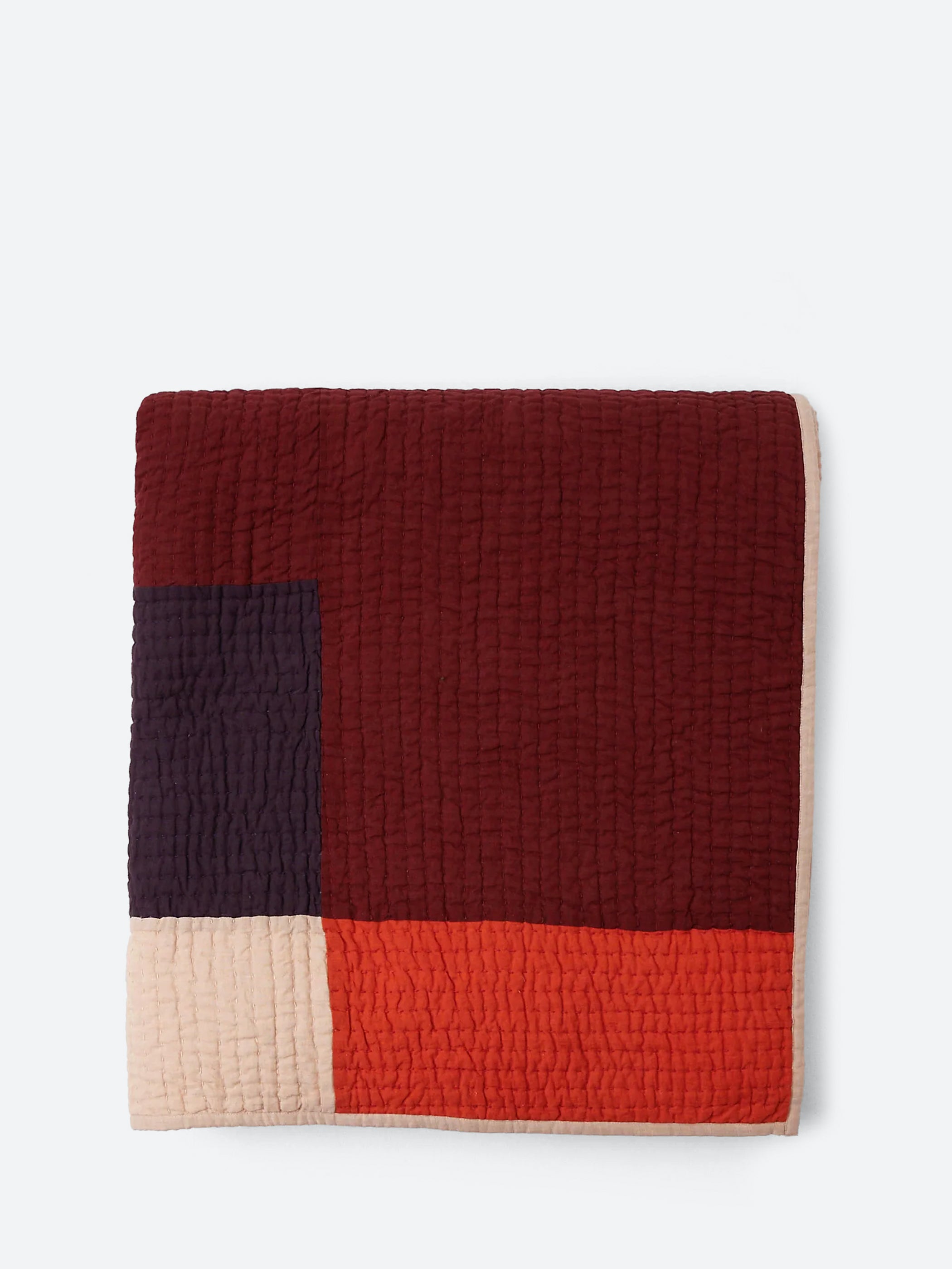 Colour Block Patchwork Quilt