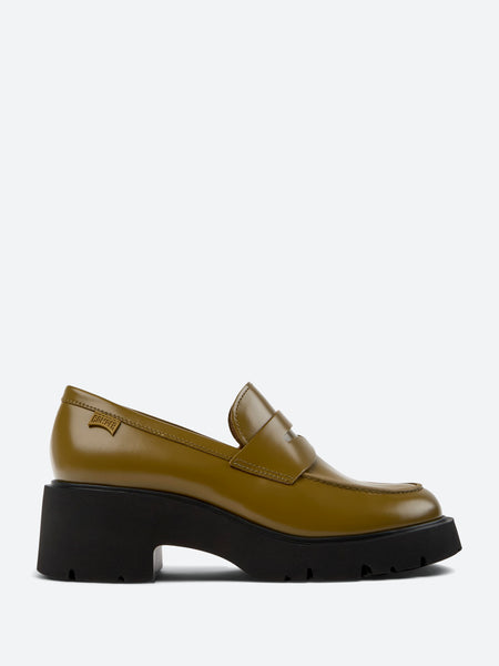 ※お値下げ中！【CAMPER】ローファー カーキ 24.5-25cm 高ヒール Camper - Milah Loafers in Green – gravitypope
