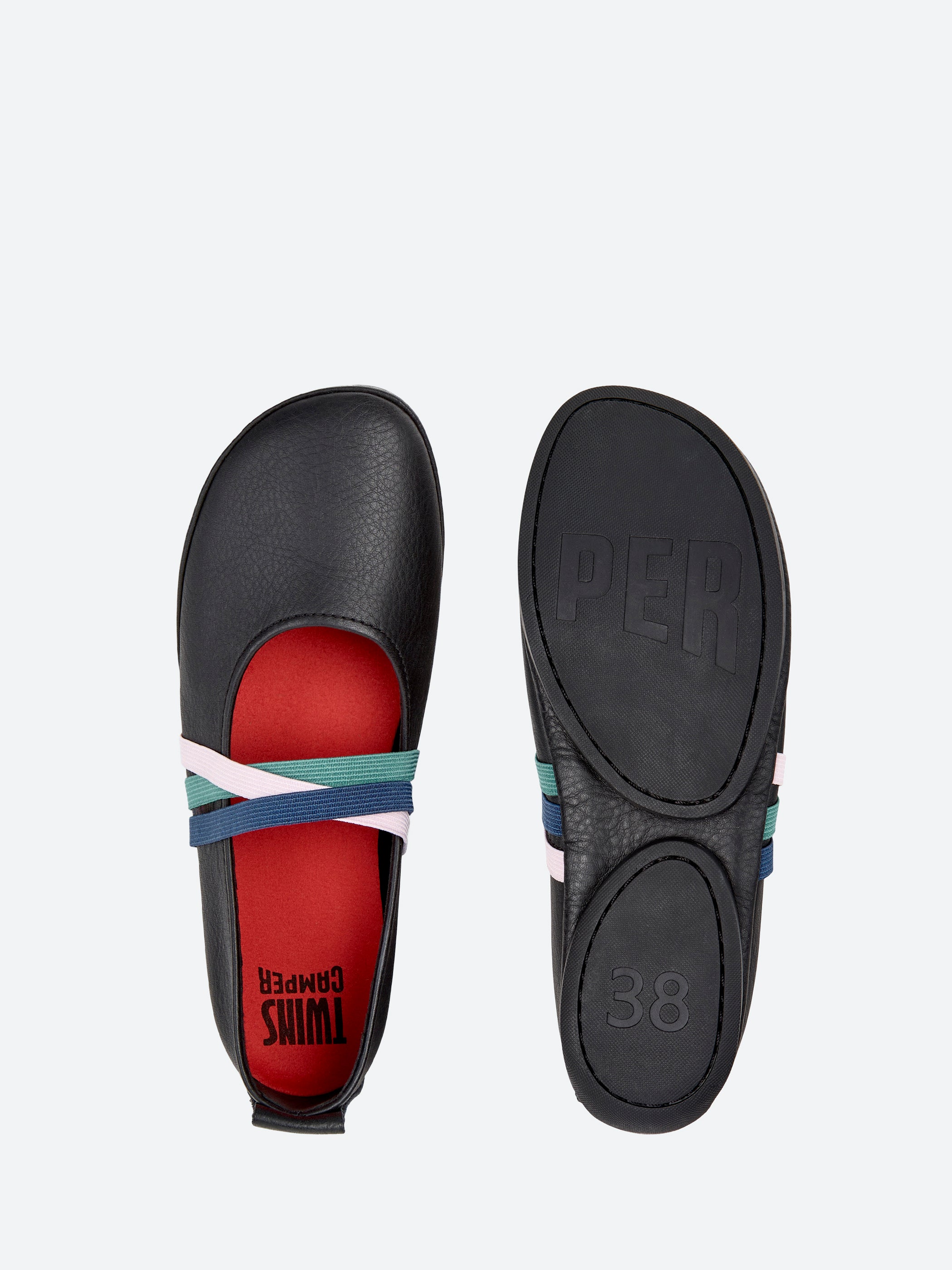 【CAMPER】 RIGHT NINA /Twins/フラットシューズ 25cm Camper - Twins Right Nina in Multi Color – gravitypope