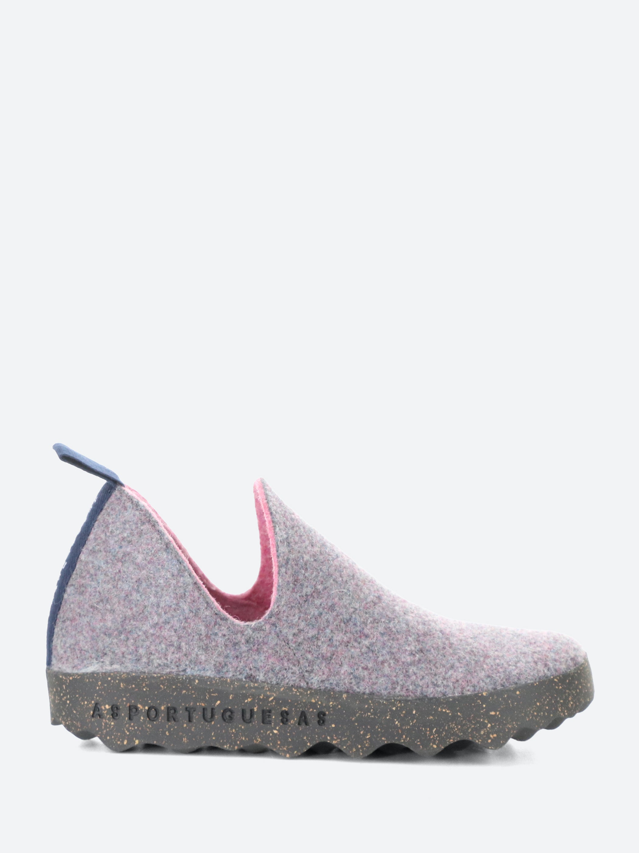 ASPORTUGUESAS CITY Pantofola Donna - Grigio Chiaro, Suola In Gomma, Tacco Piatto 2,5 Cm, Taglia 36
