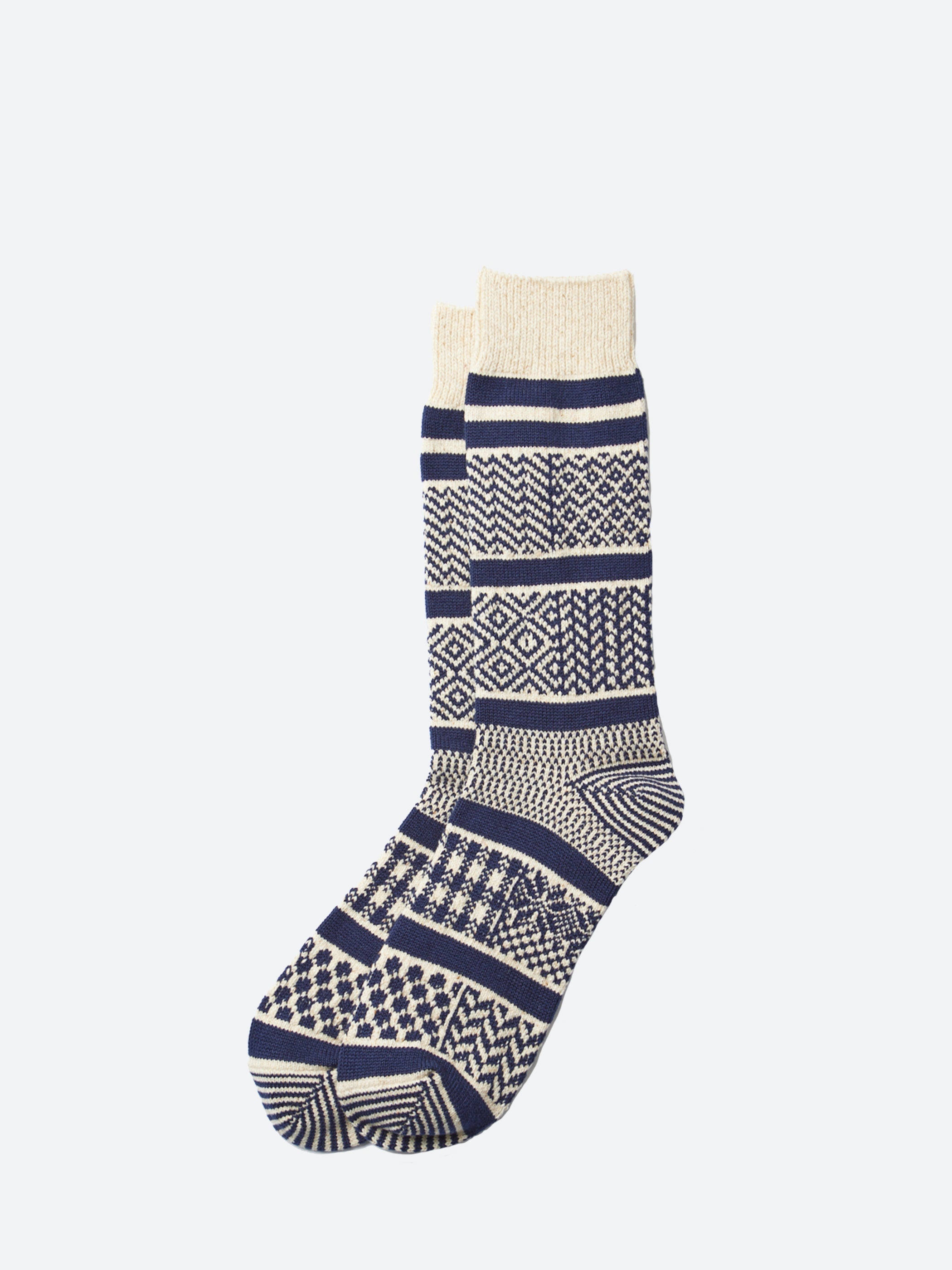 Multi Jacquard Crew Sock