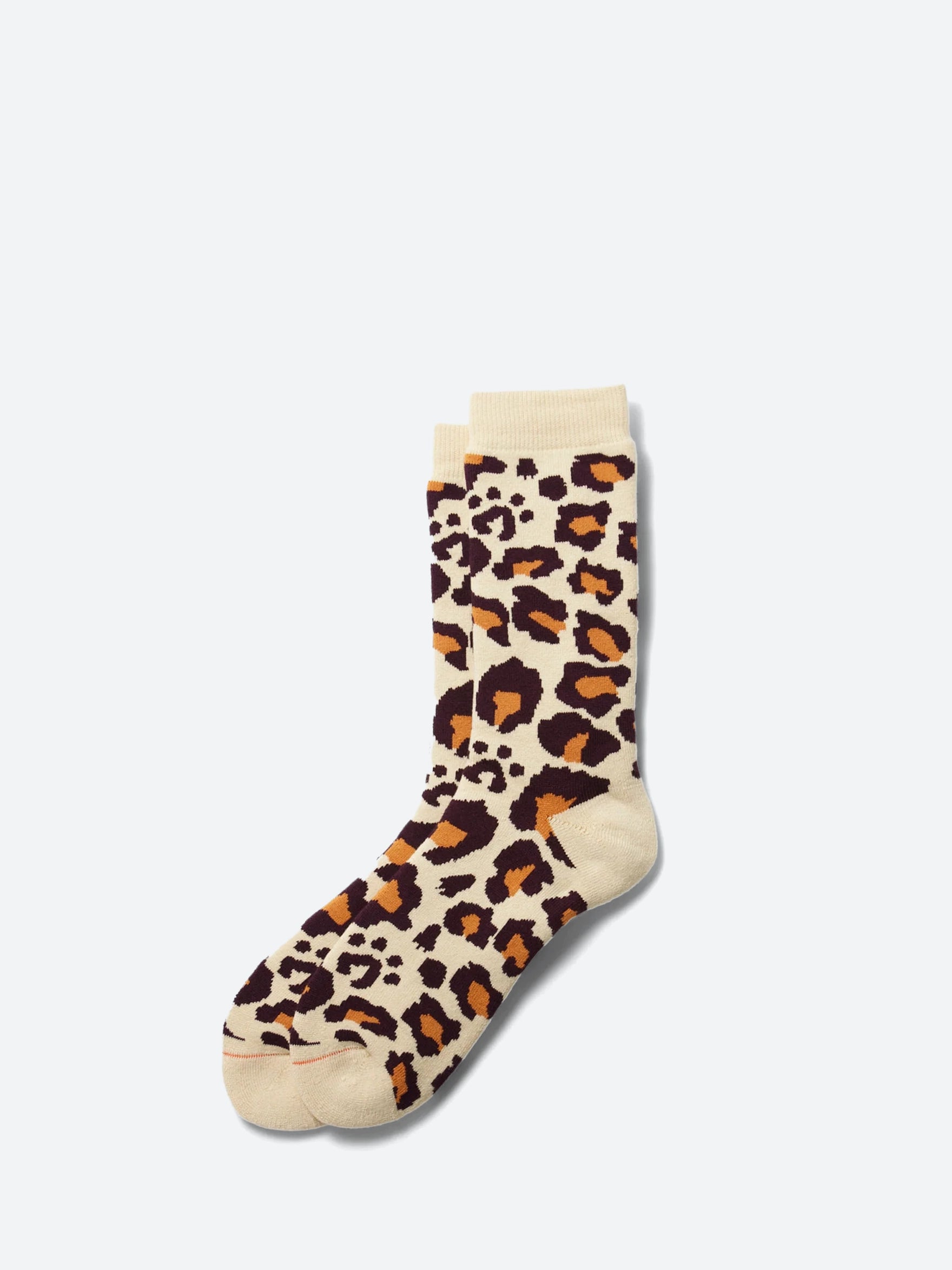Pile Leopard Crew Socks