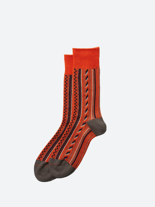 ROTOTO Multi Vertical Jacquard Sock