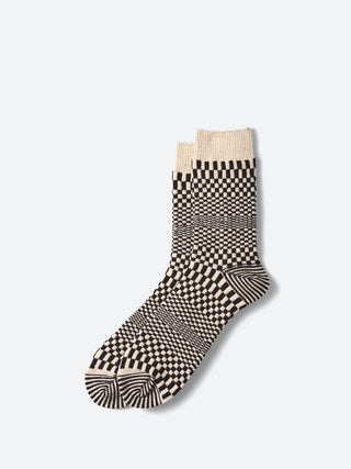 ROTOTO Warped Checkerboard Sock