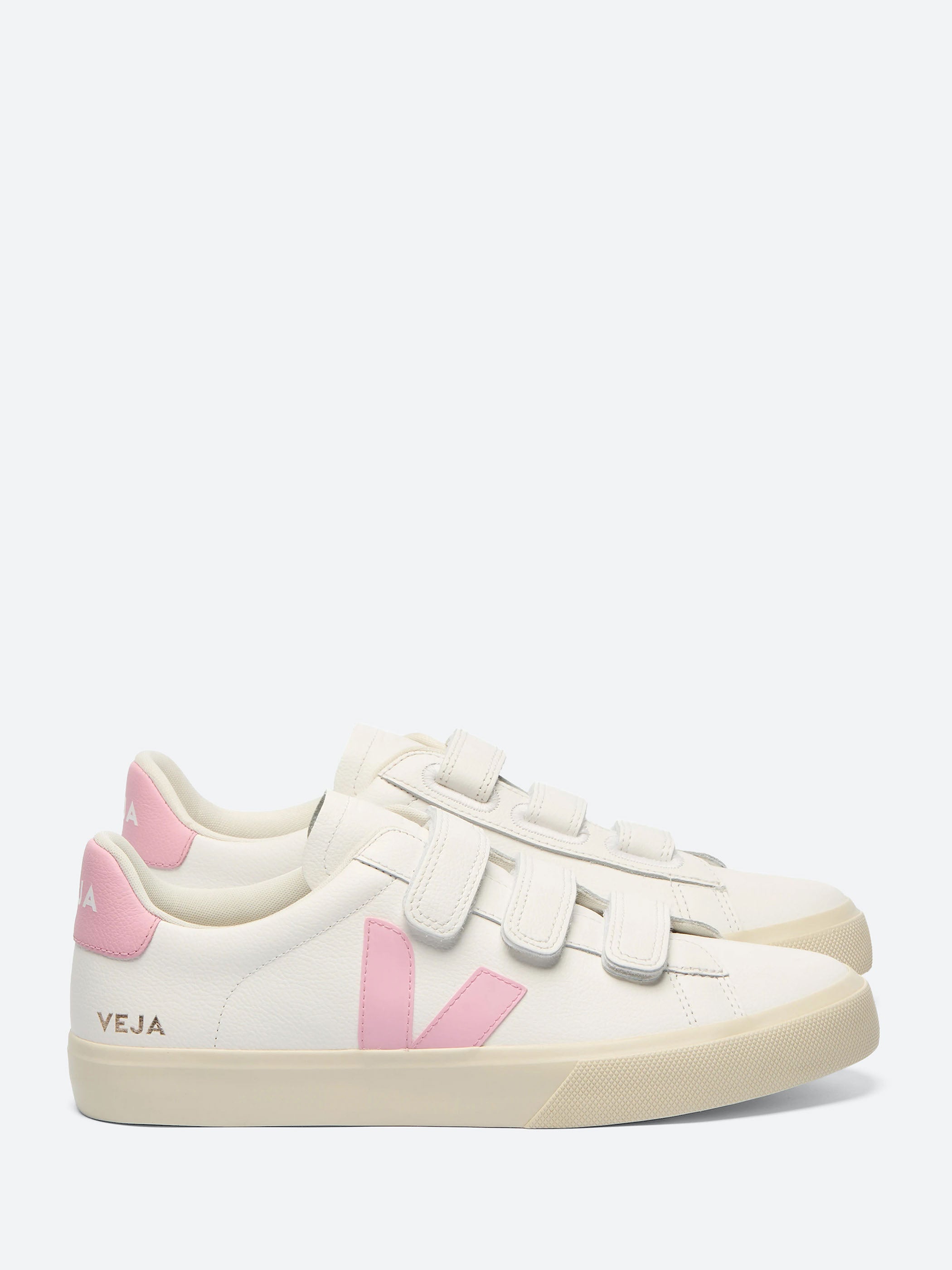 Veja - Recife ChromeFree Leather in White and Platine – gravitypope