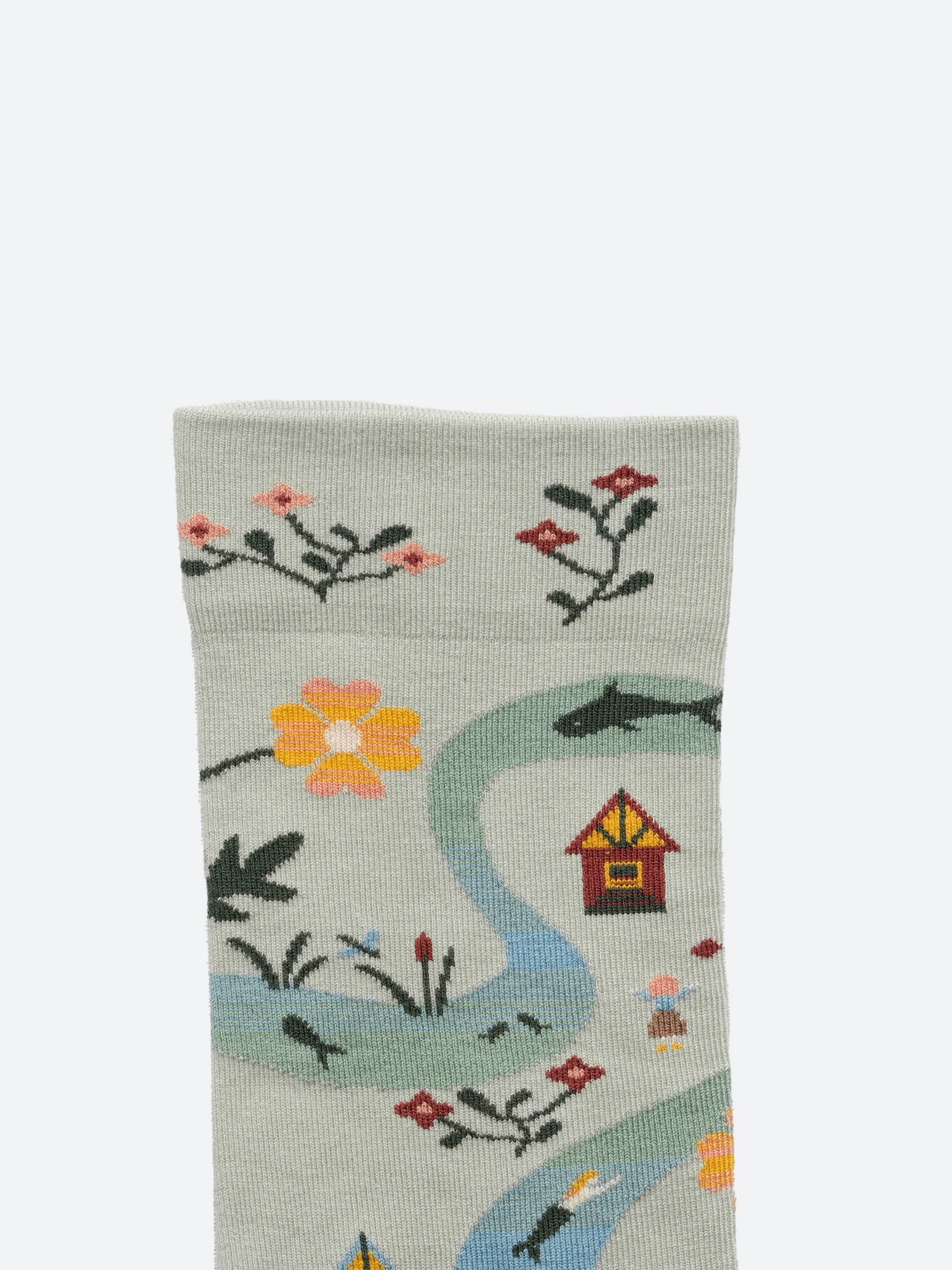 Celadon River Sock