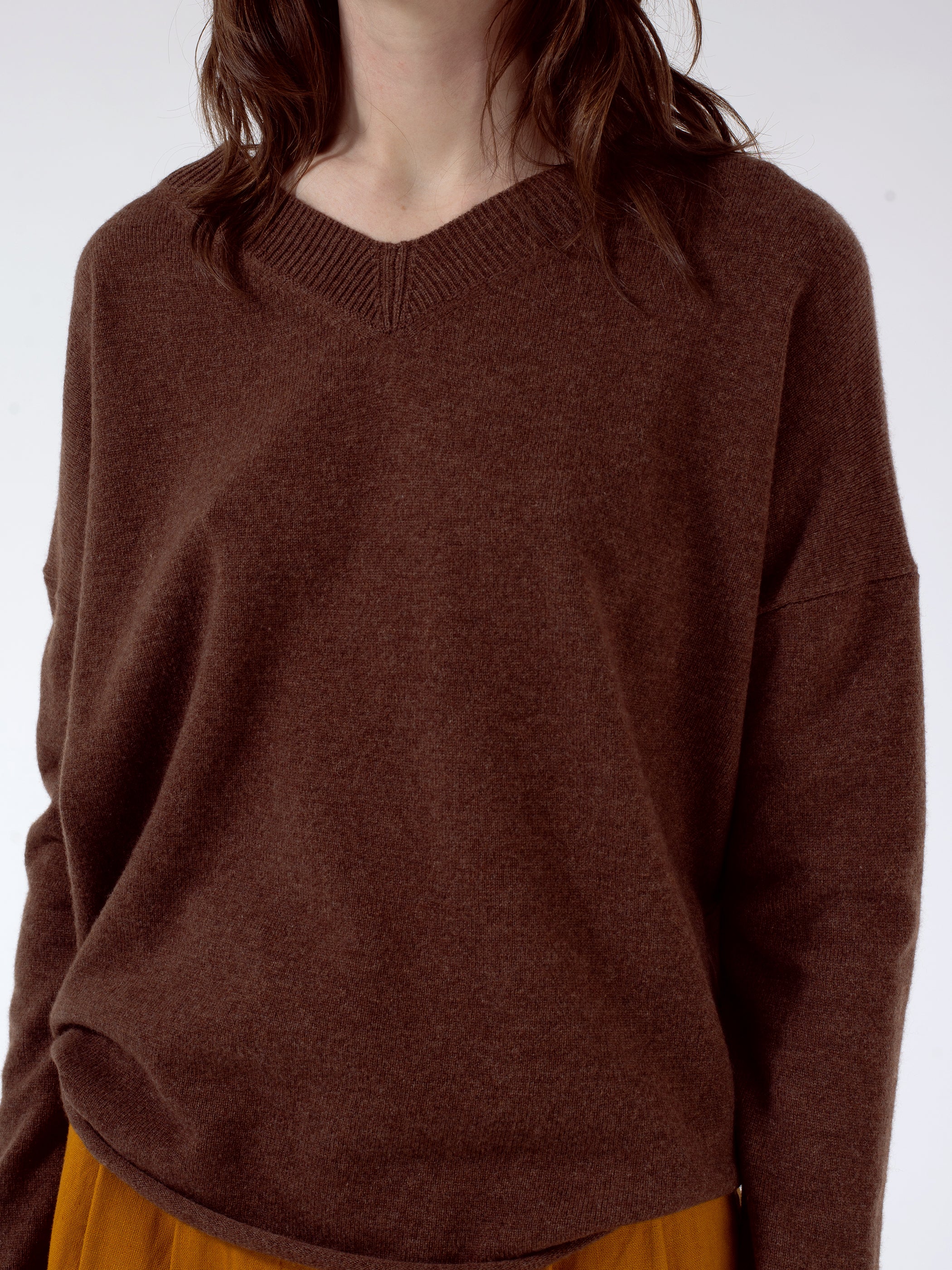 V-Neck Wool Cashmere Sweater