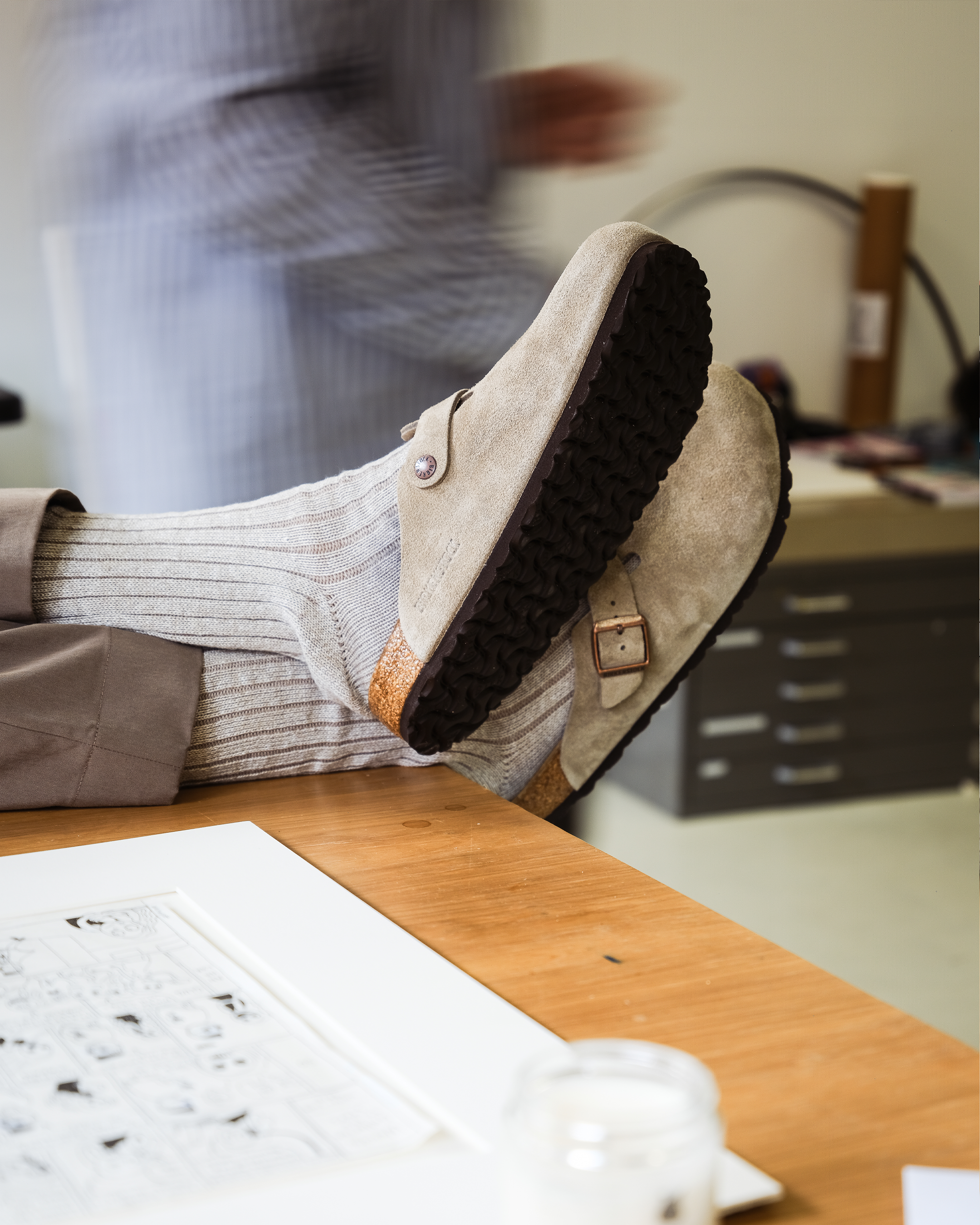 Birkenstock Boston in Taupe